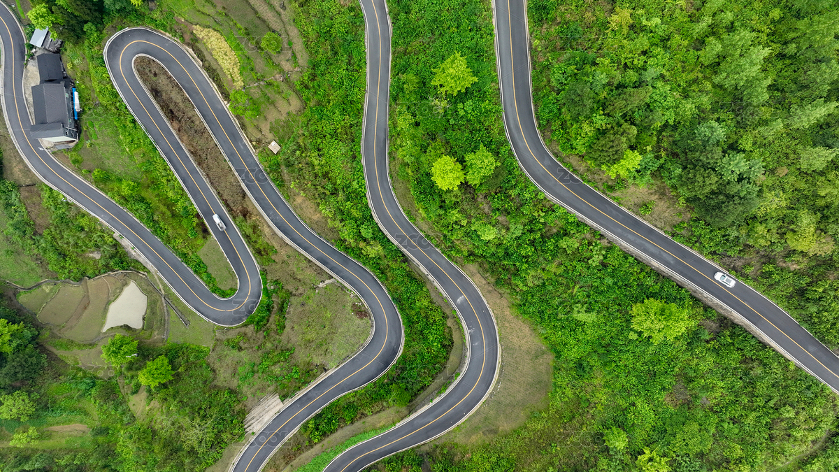 重庆酉阳初夏清晨盘山路（主预览-8796877） - 未分类 - 站酷设计师hy4262原创素材 - 站酷ZCOOL