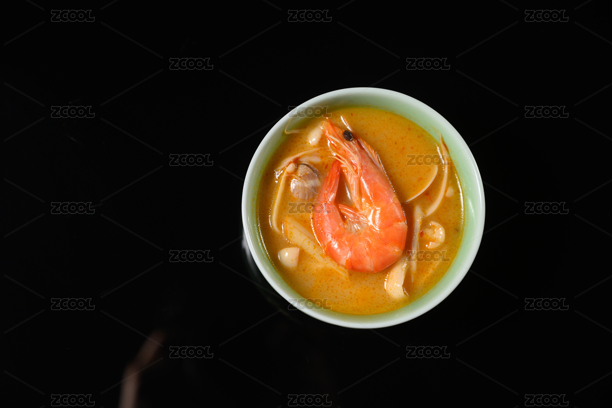 桌面上的碗里的美味可口的冬陰功湯（主預覽-8862593） - 未分類 - 站酷設計師我是小助理原創(chuàng)素材 - 站酷ZCOOL