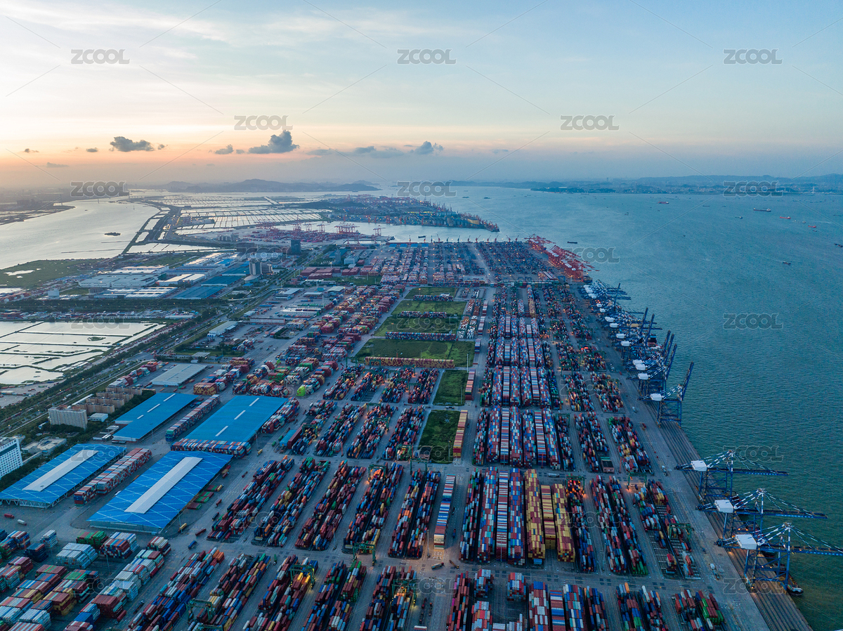 航拍廣州南沙港集裝箱碼頭夜景（主預(yù)覽-8964334） - 未分類 - 站酷設(shè)計師吃不胖的Lin原創(chuàng)素材 - 站酷ZCOOL