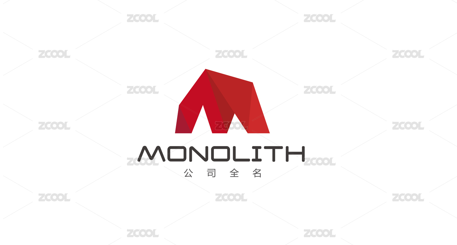 M型岩石monolith标志logo