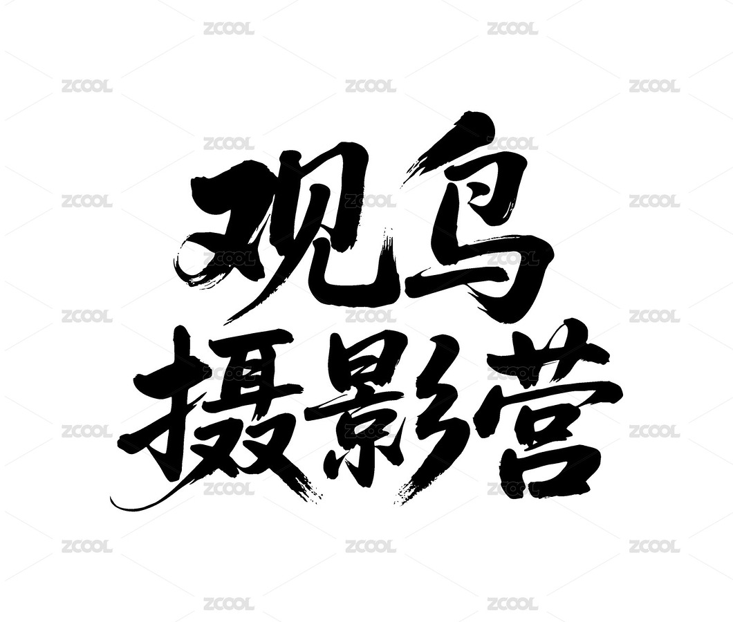 觀鳥攝影營矢量書法手寫毛筆字（主預(yù)覽-12344574） - 未分類 - 站酷設(shè)計師Miruis原創(chuàng)素材 - 站酷ZCOOL