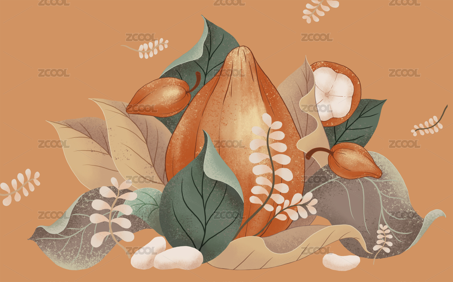 巧克力插画设计包装