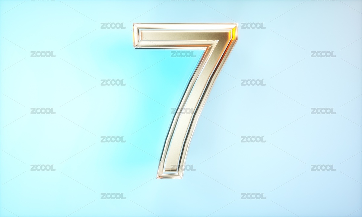 3D渲染數(shù)字7（主預(yù)覽-8710800） - 未分類(lèi) - 站酷設(shè)計(jì)師njnjl原創(chuàng)素材 - 站酷ZCOOL