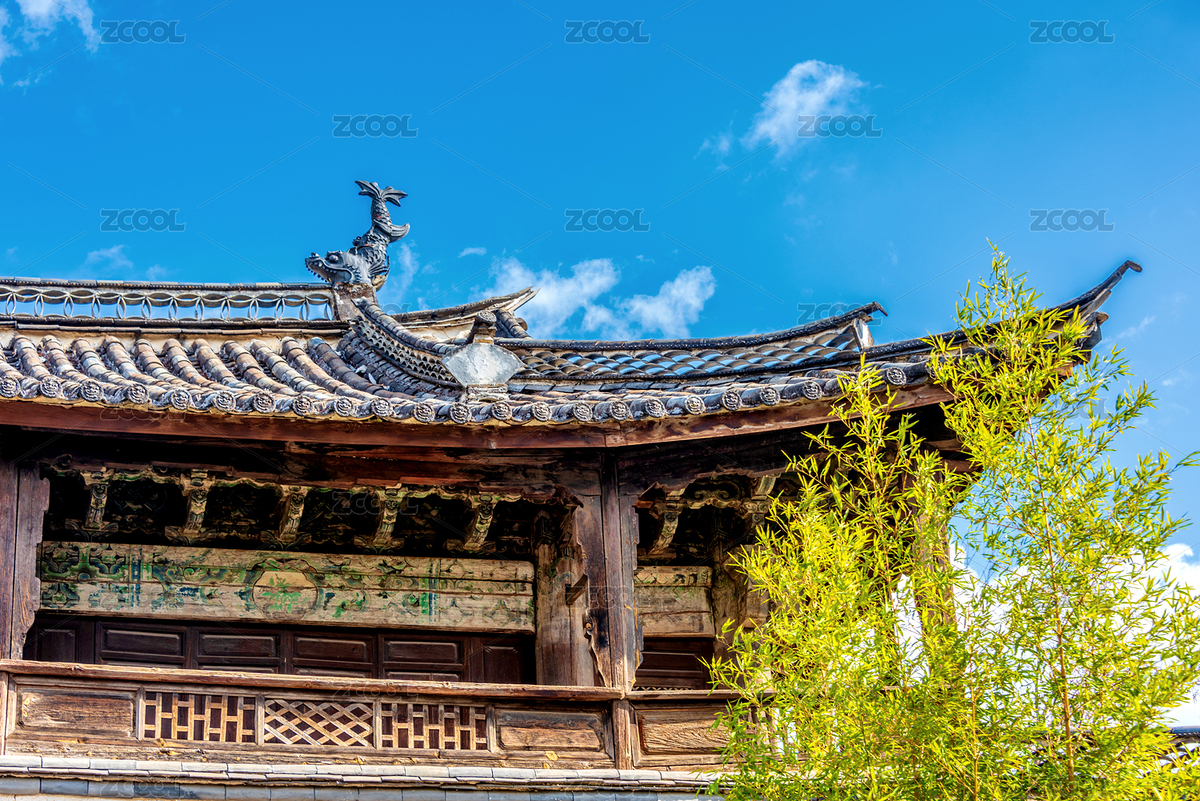中國云南麗江白沙壁畫景區(qū)文昌宮的屋脊鴟吻（主預(yù)覽-10485628） - 未分類 - 站酷設(shè)計師健忘的行攝世界原創(chuàng)素材 - 站酷ZCOOL