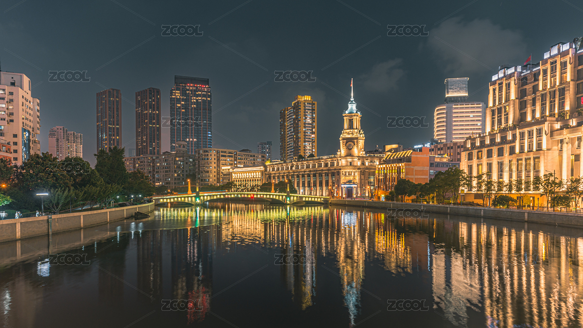 上海蘇州河郵政博物館夜景（主預(yù)覽-9727186） - 未分類(lèi) - 站酷設(shè)計(jì)師刀劍knight原創(chuàng)素材 - 站酷ZCOOL