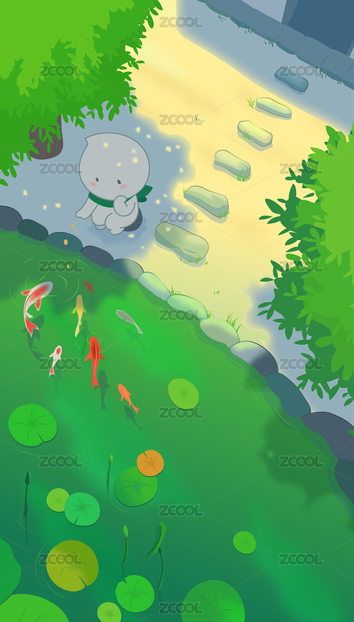 节气夏至热点图之荷塘避暑（主预览-3959337） - 未分类 - 站酷设计师huluoluo原创素材 - 站酷ZCOOL