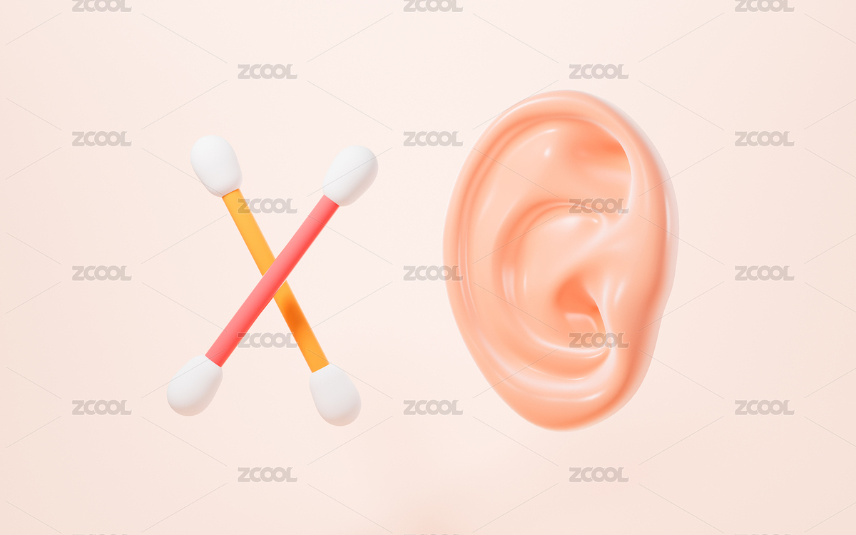 人類耳朵和棉棒3D渲染（主預(yù)覽-3878707） - 未分類 - 站酷設(shè)計師TinaJi0718原創(chuàng)素材 - 站酷ZCOOL