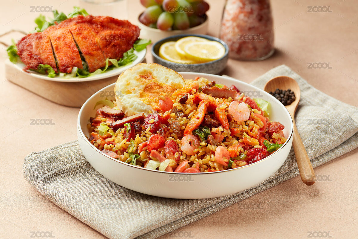 煎雞蛋蝦仁豬排炒飯（主預(yù)覽-12449890） - 未分類 - 站酷設(shè)計(jì)師lichong557原創(chuàng)素材 - 站酷ZCOOL