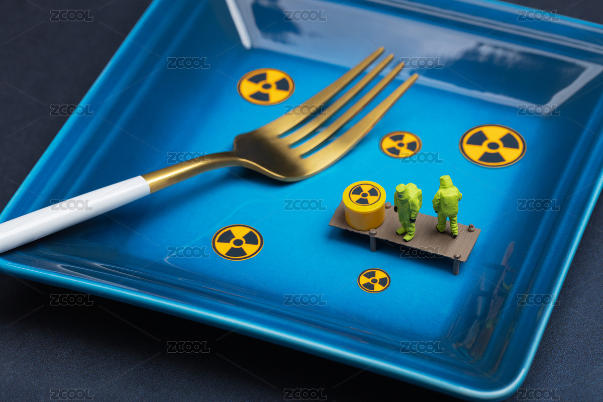 盤子餐具海洋核污染海產(chǎn)品食品安全（主預覽-8494529） - 未分類 - 站酷設計師黑白湊原創(chuàng)素材 - 站酷ZCOOL