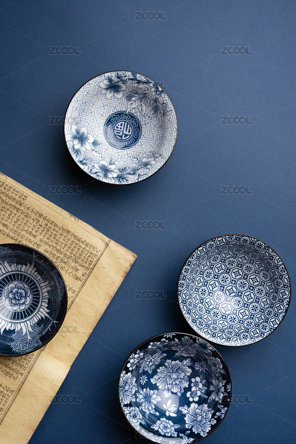 蓝背景青花瓷碗（主预览-8888668） - 未分类 - 站酷设计师Sunqifeng原创素材 - 站酷ZCOOL