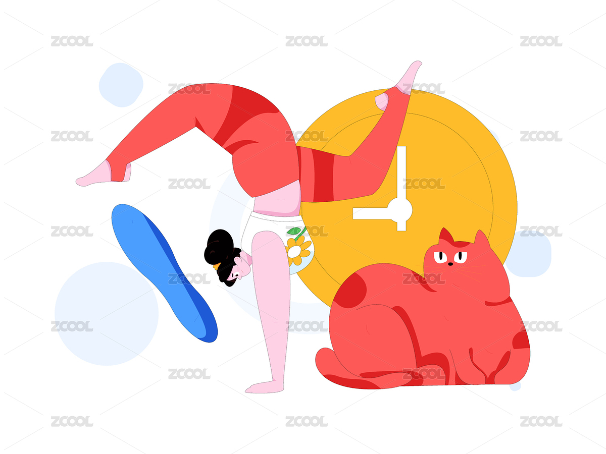 练习瑜伽身心健康扁平矢量人物概念运营手绘（主预览-5235634） - 未分类 - 站酷设计师黄色房子创意设计原创素材 - 站酷ZCOOL