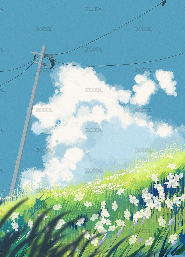 藍天白云春天夏天風(fēng)格氛圍感唯美壁紙海報（主預(yù)覽-4476340） - 未分類 - 站酷設(shè)計師暖陽64原創(chuàng)素材 - 站酷ZCOOL