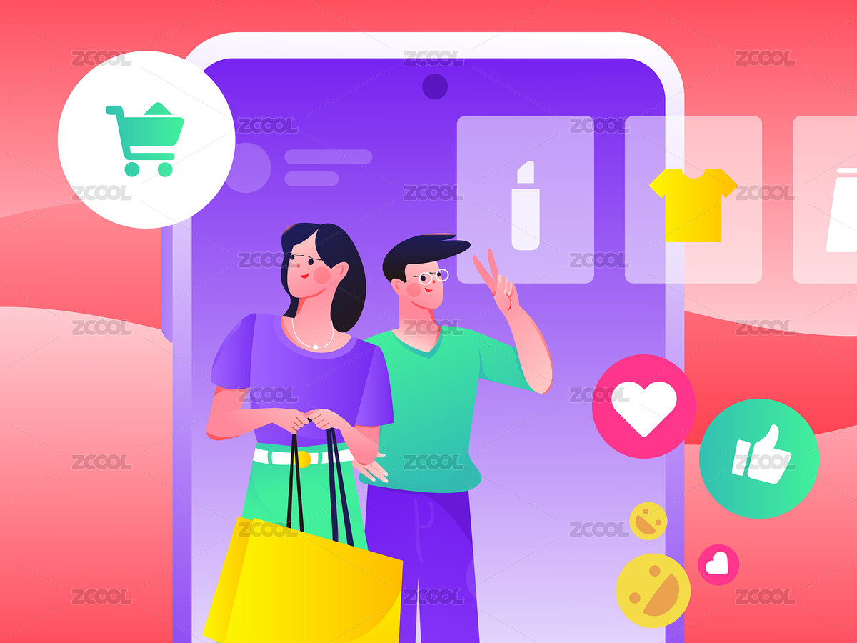 直播带货的网红电商人物矢量互联网插画（主预览-3258664） - 未分类 - 站酷设计师黄色房子创意设计原创素材 - 站酷ZCOOL