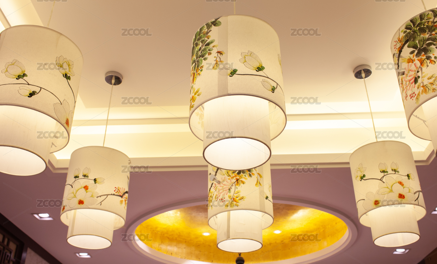 Interior Scene of Chinese Restaurant Room