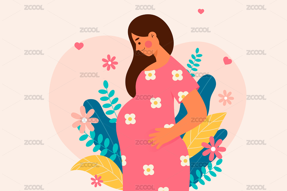 懷孕的準媽媽矢量插畫（主預覽-9033491） - 未分類 - 站酷設計師jingzheer原創(chuàng)素材 - 站酷ZCOOL