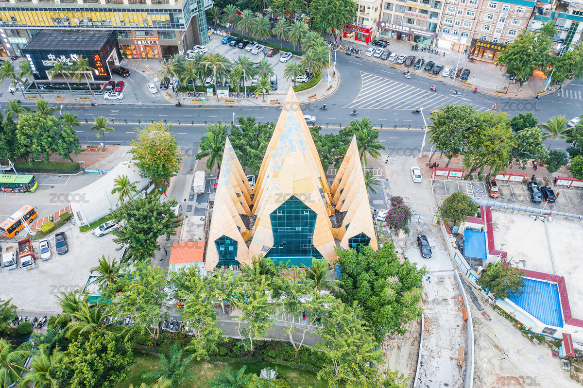 三亞天涯區(qū)尖頂建筑航拍（主預(yù)覽-6529034） - 未分類 - 站酷設(shè)計師linenyong原創(chuàng)素材 - 站酷ZCOOL