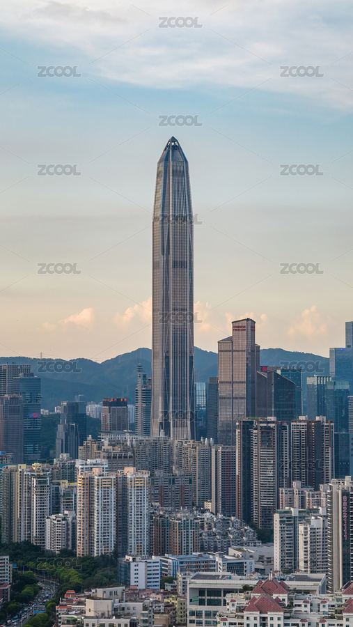 深圳福田CBD大湾区平安大厦夜景蓝调航拍（主预览-8788250） - 未分类 - 站酷设计师一知肥夏原创素材 - 站酷ZCOOL