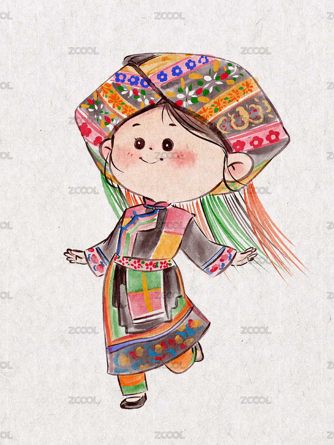 傈僳族（主預(yù)覽-3646879） - 未分類 - 站酷設(shè)計師貍子菌原創(chuàng)素材 - 站酷ZCOOL