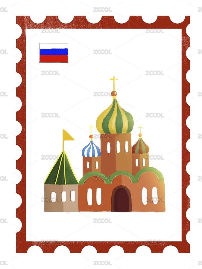 俄罗斯风情邮票（主预览-6298164） - 未分类 - 站酷设计师莎小伊原创素材 - 站酷ZCOOL