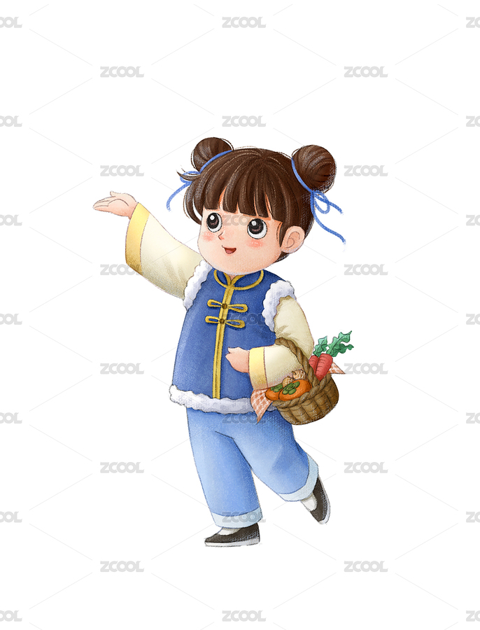 丸子頭可愛(ài)小女孩馬褂唐裝國(guó)風(fēng)胡蘿卜（主預(yù)覽-5505173） - 未分類(lèi) - 站酷設(shè)計(jì)師島山十七號(hào)原創(chuàng)素材 - 站酷ZCOOL