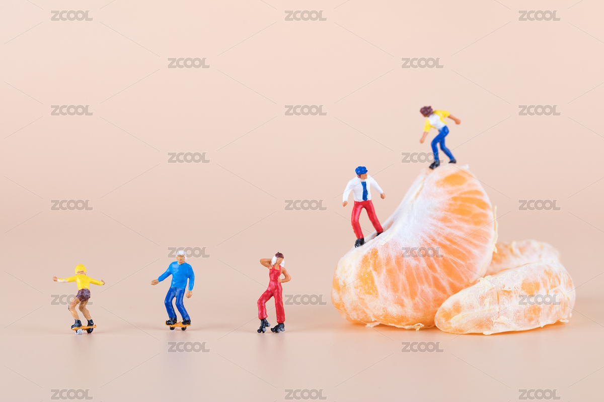 滑旱冰的運動員在鍛煉和橘子（主預覽-3771954） - 未分類 - 站酷設(shè)計師小羽怪原創(chuàng)素材 - 站酷ZCOOL