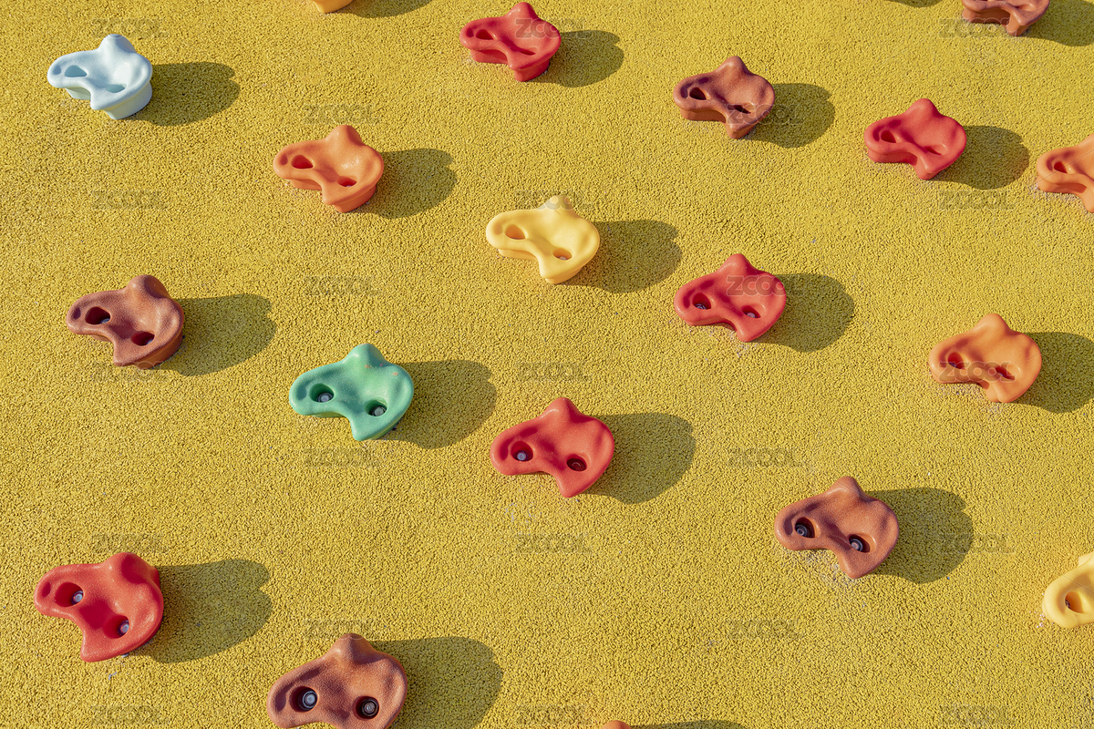 黄色的塑胶墙壁上五颜六色的攀岩岩点（主预览-3544177） - 未分类 - 站酷设计师只取一瓢原创素材 - 站酷ZCOOL