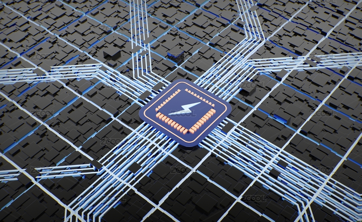 智能芯片科技三维插画（主预览-7188929） - 未分类 - 站酷设计师粘锅原创素材 - 站酷ZCOOL