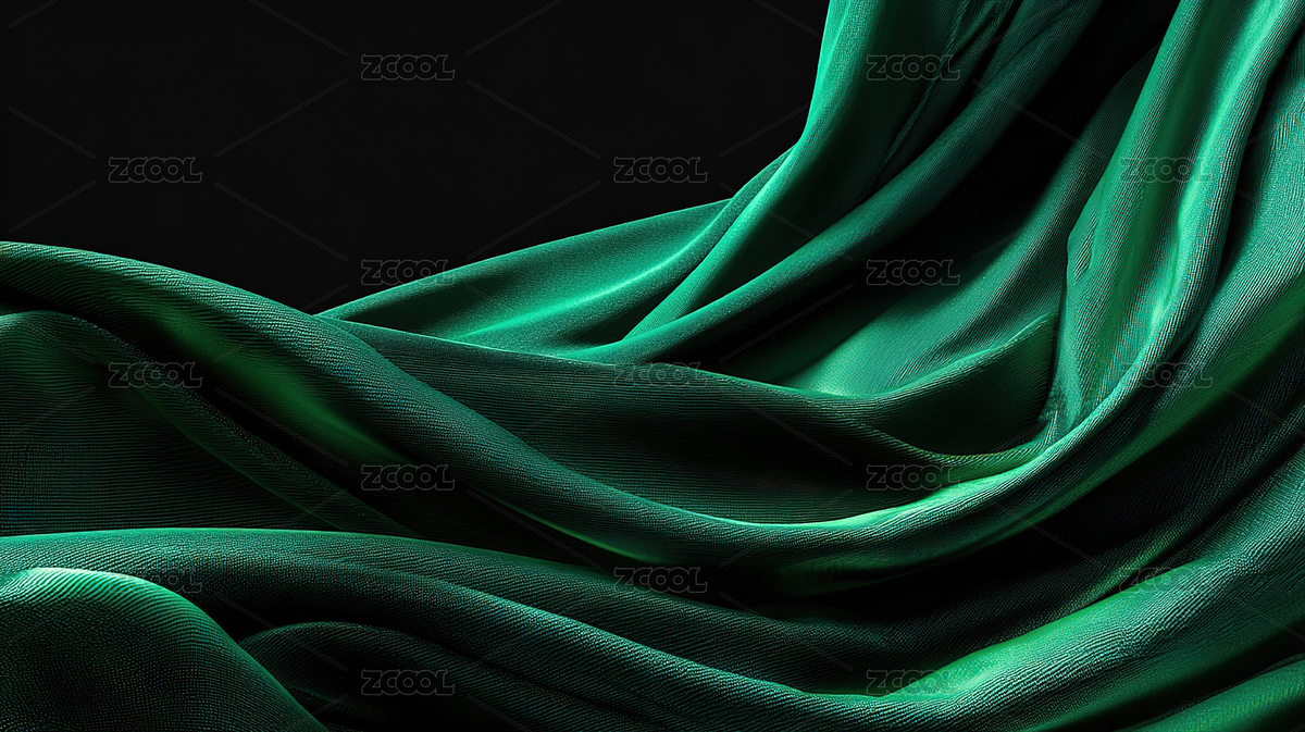 深綠綢緞的優(yōu)雅褶皺（主預(yù)覽-11445935） - 未分類 - 站酷設(shè)計(jì)師caimenghuang97原創(chuàng)素材 - 站酷ZCOOL