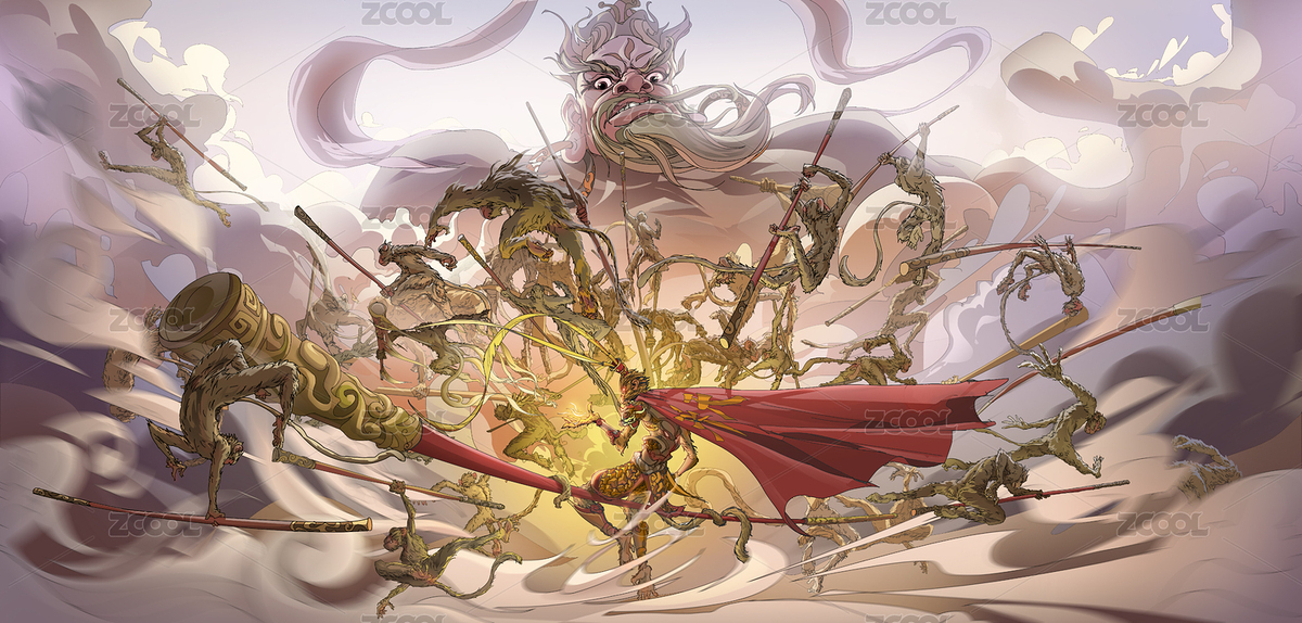 大闹天宫之猴毛分身（主预览-6607531） - 未分类 - 站酷设计师咯咯新生原创素材 - 站酷ZCOOL