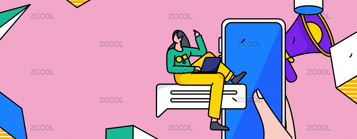 公告模板矢量创意扁平插画（主预览-8134348） - 未分类 - 站酷设计师MonkeyLuffy123原创素材 - 站酷ZCOOL