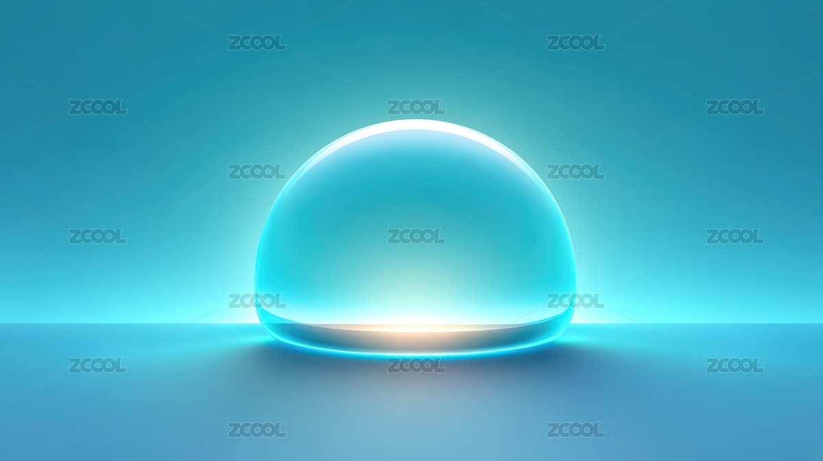 藍色透明半球體畫面（主預覽-12407818） - 未分類 - 站酷設計師云眸視覺原創(chuàng)素材 - 站酷ZCOOL