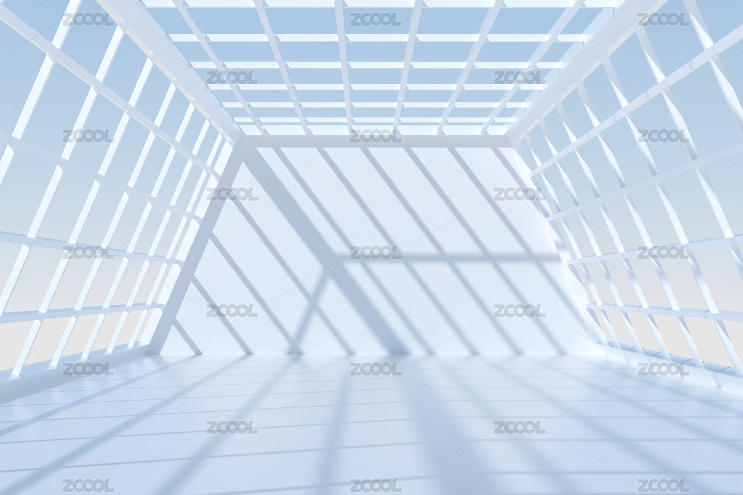 3D渲染的建筑空间