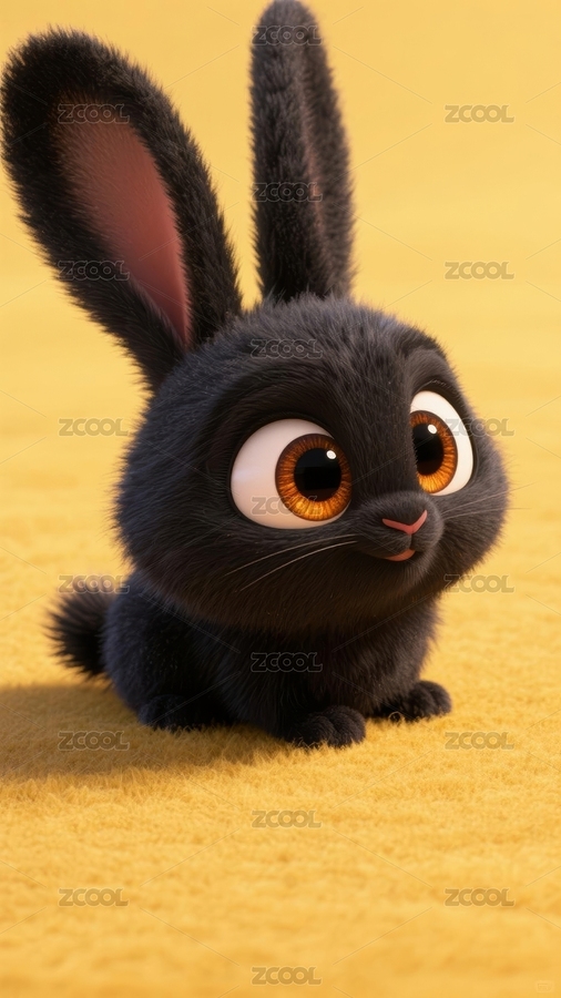 萌趣黑兔可愛場景（主預覽-10902001） - 未分類 - 站酷設計師橘貓視覺原創(chuàng)素材 - 站酷ZCOOL
