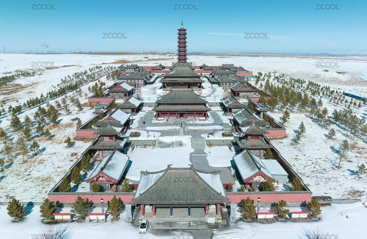 内蒙古呼伦贝尔海拉尔万佛寺航拍景观（主预览-2467525） - 未分类 - 站酷设计师陈小羊Timeline原创素材 - 站酷ZCOOL
