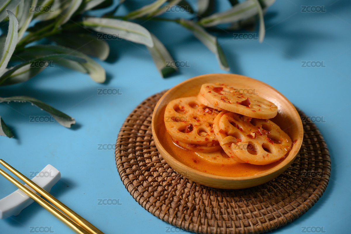 桌面上的盤(pán)子里的美味可口的香辣藕片（主預(yù)覽-9025567） - 未分類(lèi) - 站酷設(shè)計(jì)師我是小助理原創(chuàng)素材 - 站酷ZCOOL