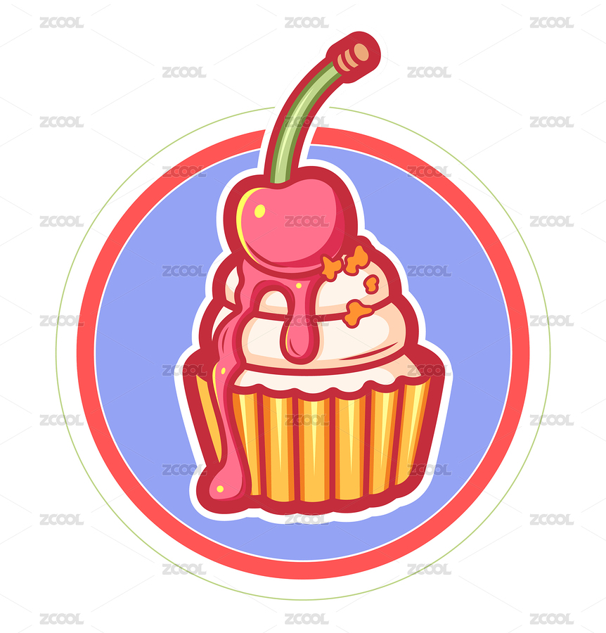 可爱卡通小蛋糕潮流描边插画（主预览-7742847） - 未分类 - 站酷设计师H又又原创素材 - 站酷ZCOOL