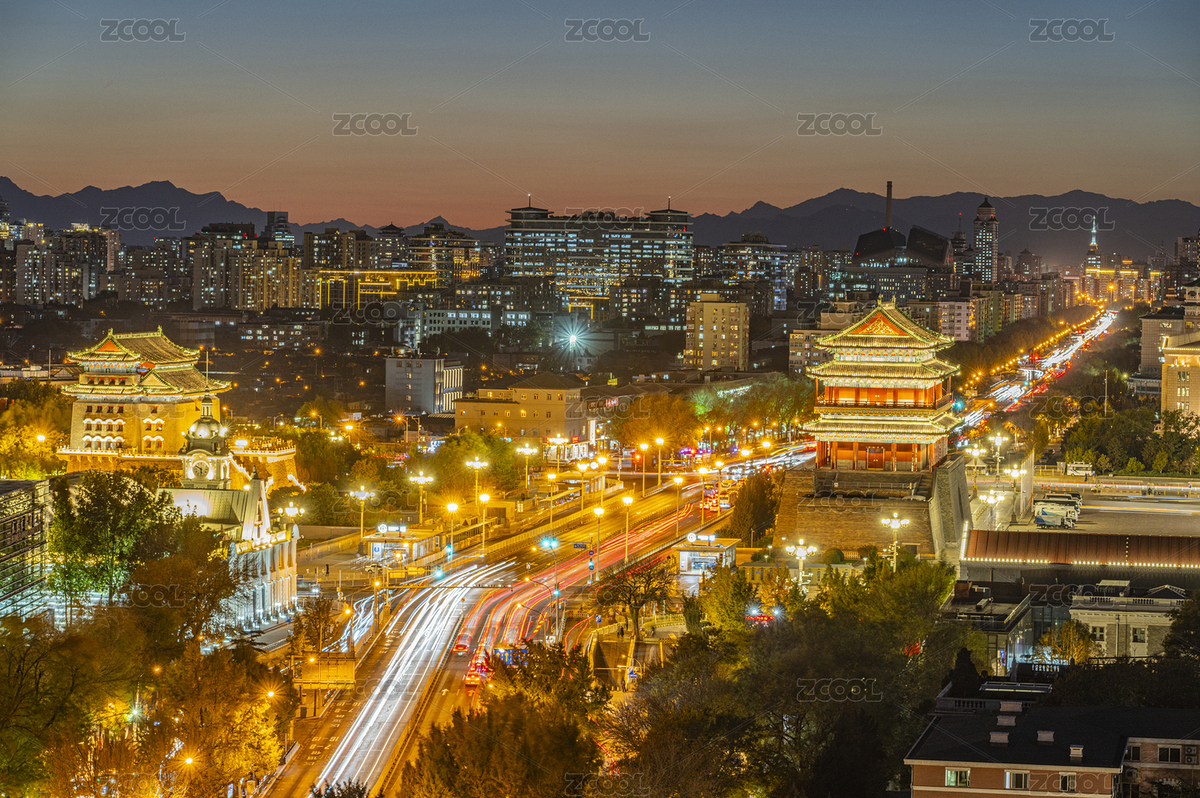 北京正陽門城樓高視角夜景（主預覽-4271182） - 未分類 - 站酷設計師元比奧原創(chuàng)素材 - 站酷ZCOOL