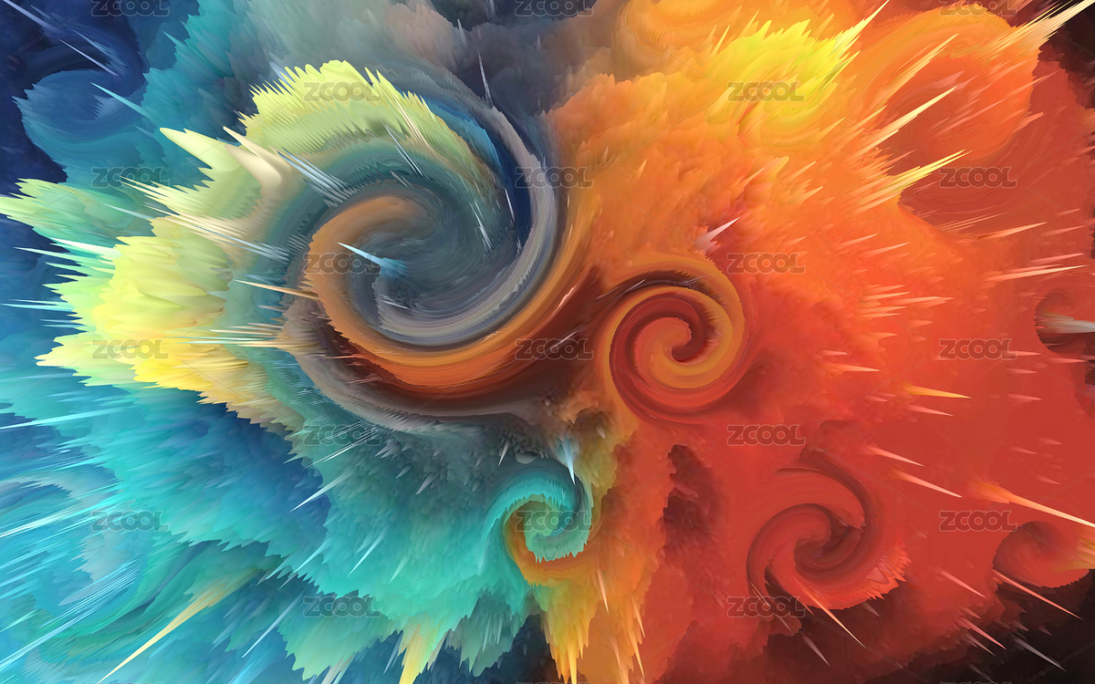 抽象爆炸彩色潑墨科技發(fā)布會背景（主預覽-8454858） - 未分類 - 站酷設計師心靈藝坊原創(chuàng)素材 - 站酷ZCOOL