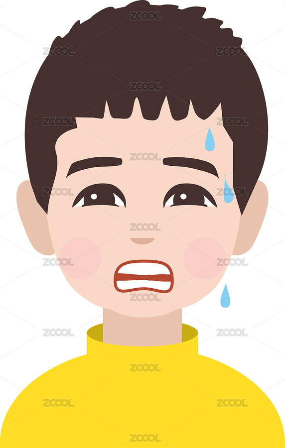 尷尬到流汗的小男孩（主預(yù)覽-1520499） - 未分類 - 站酷設(shè)計師Heidi插畫設(shè)計原創(chuàng)素材 - 站酷ZCOOL