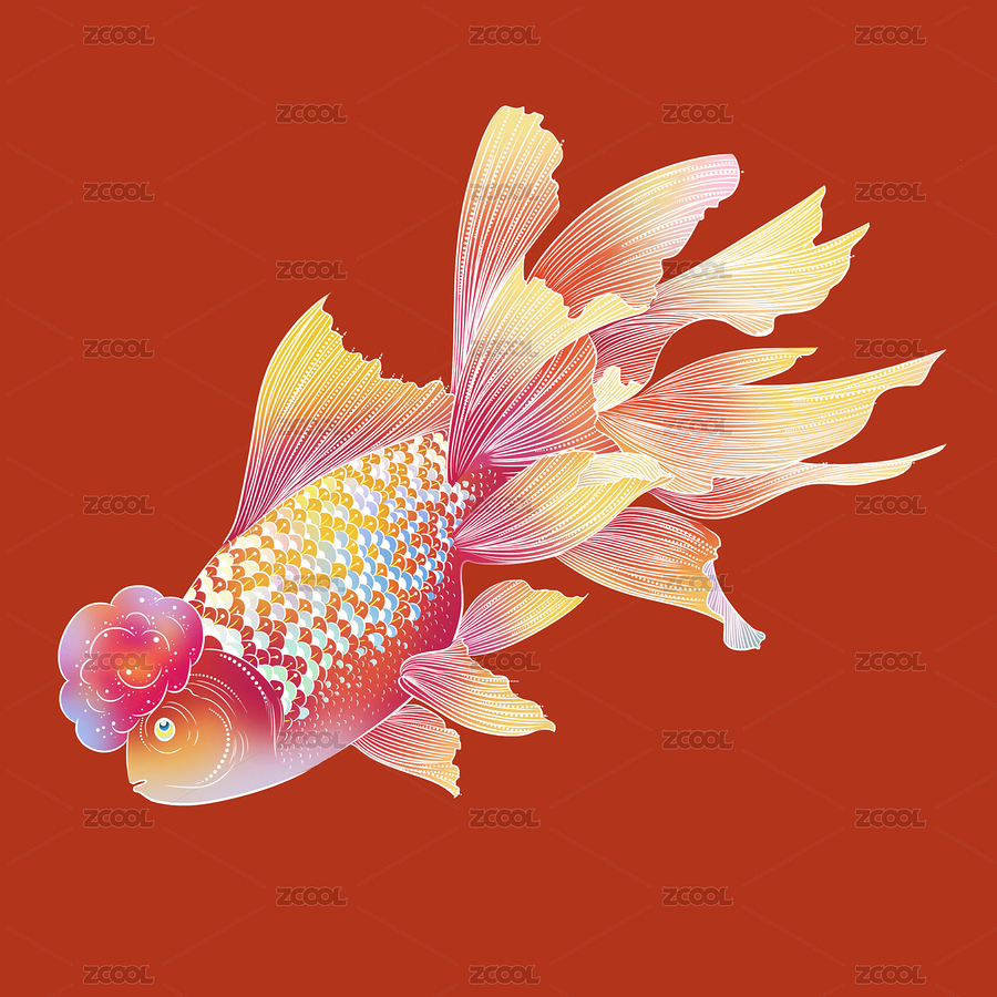 一只錦鯉金魚插畫元素（主預(yù)覽-7605628） - 未分類 - 站酷設(shè)計(jì)師Fei先生原創(chuàng)素材 - 站酷ZCOOL