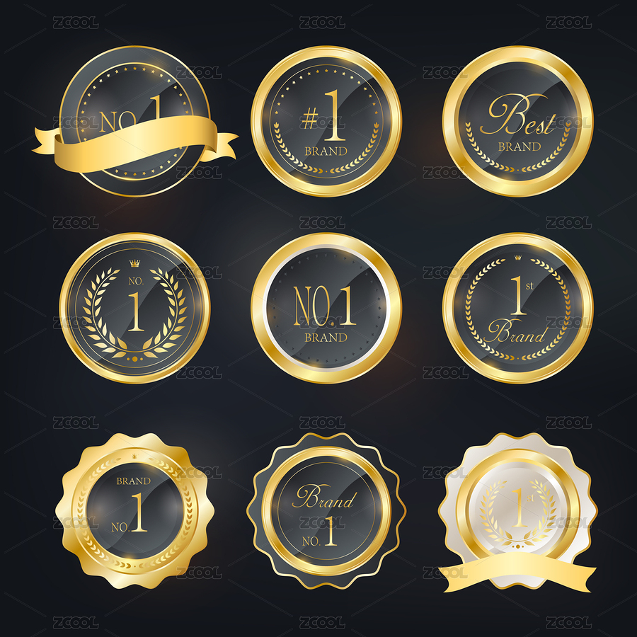 黑金风标签，金色奖牌，酒签，质量保证（主预览-8184226） - 未分类 - 站酷设计师七月和笠原创素材 - 站酷ZCOOL