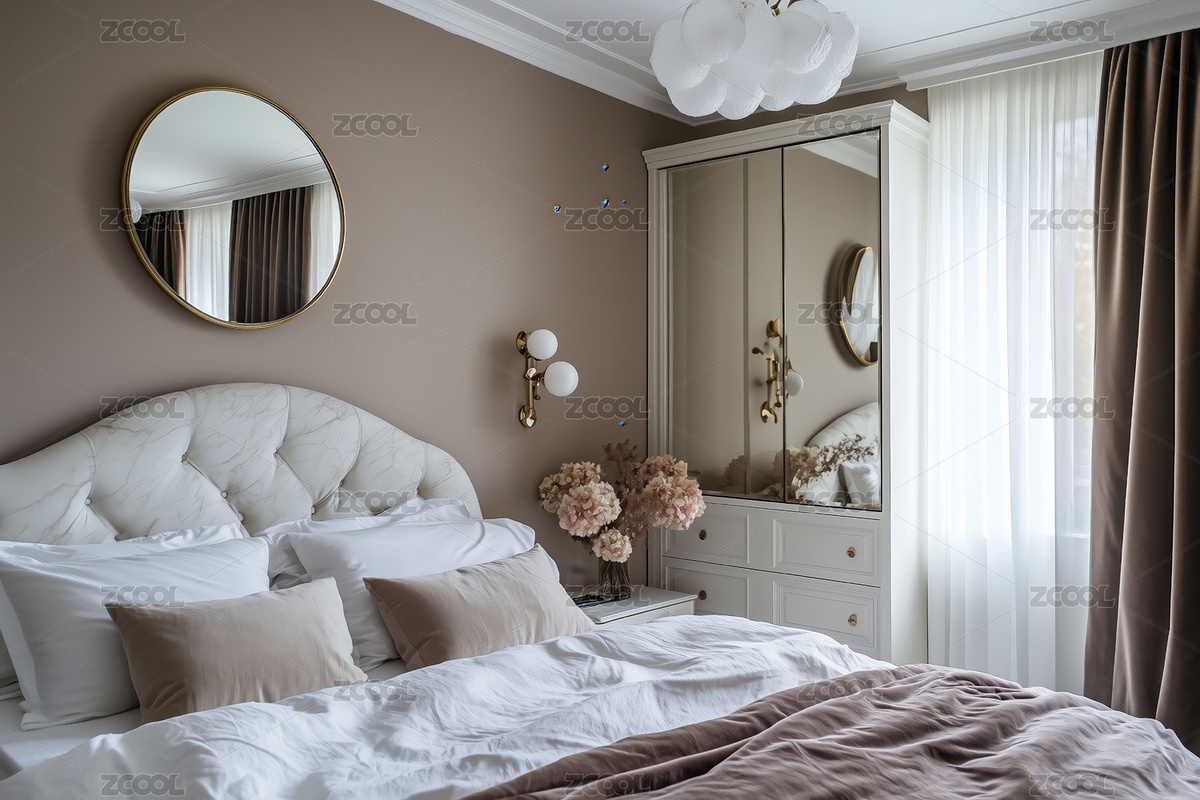 清新明亮歐式輕奢臥室裝飾裝修3D立體插畫（主預(yù)覽-8352120） - 未分類 - 站酷設(shè)計師亂畫的示綺原創(chuàng)素材 - 站酷ZCOOL