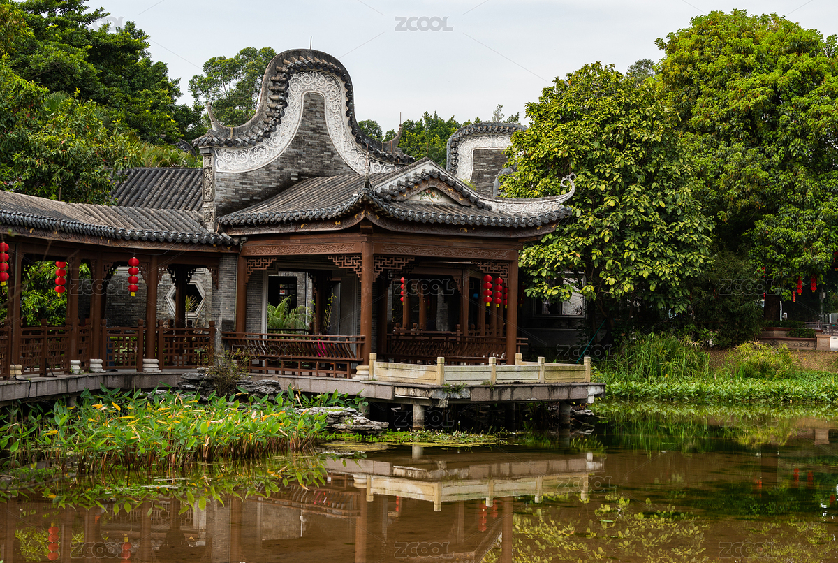 隱藏在樹林中的嶺南建筑景觀圖（主預(yù)覽-4133478） - 未分類 - 站酷設(shè)計(jì)師袁新平原創(chuàng)素材 - 站酷ZCOOL