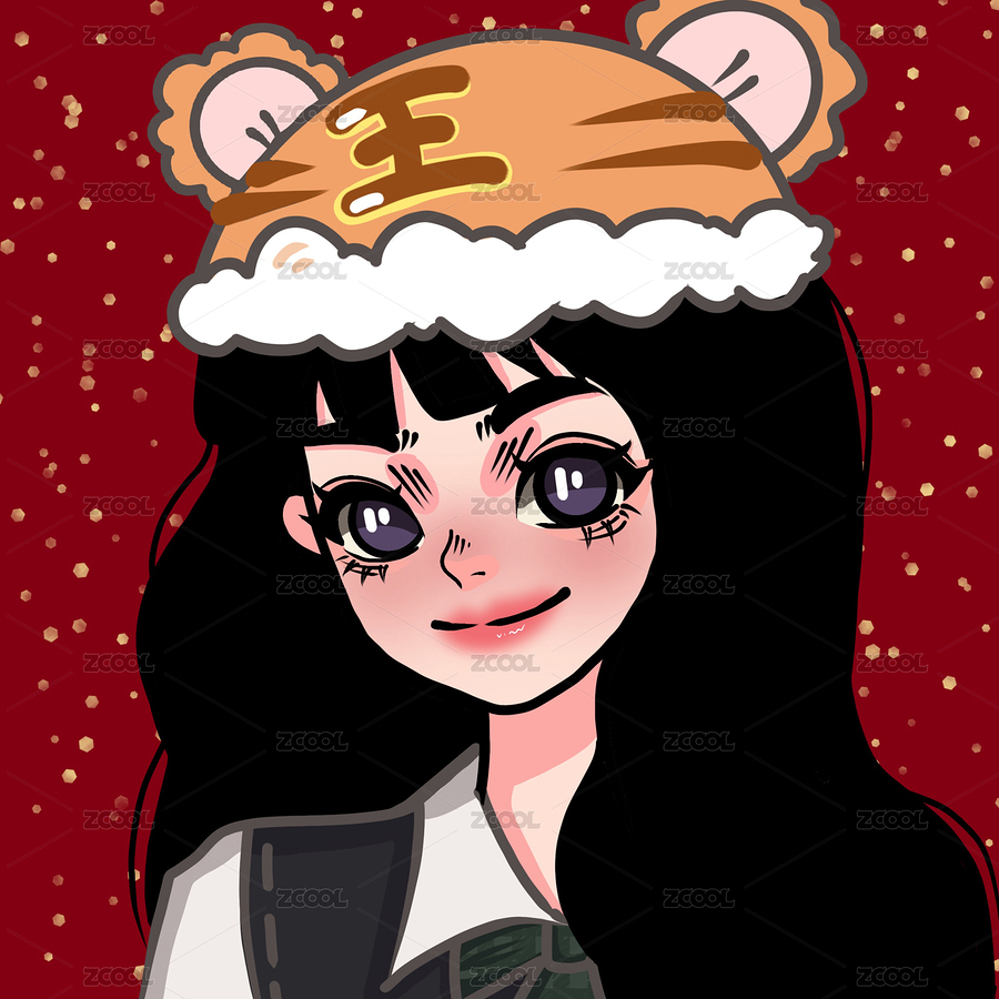 虎年Q版头像（主预览-6770635） - 未分类 - 站酷设计师夏木的小女生原创素材 - 站酷ZCOOL