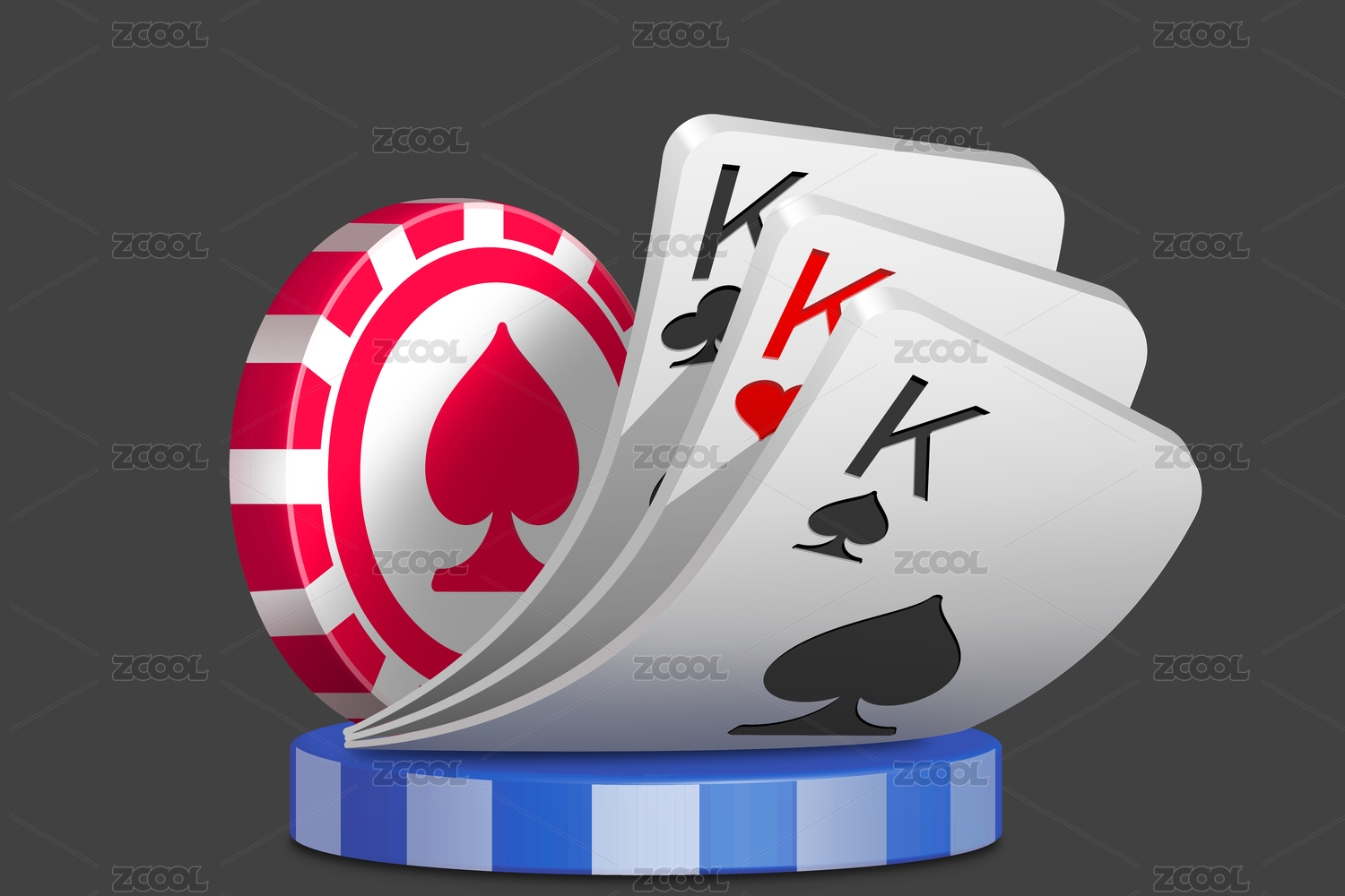 扑克牌棋牌游戏UI图标设计素材