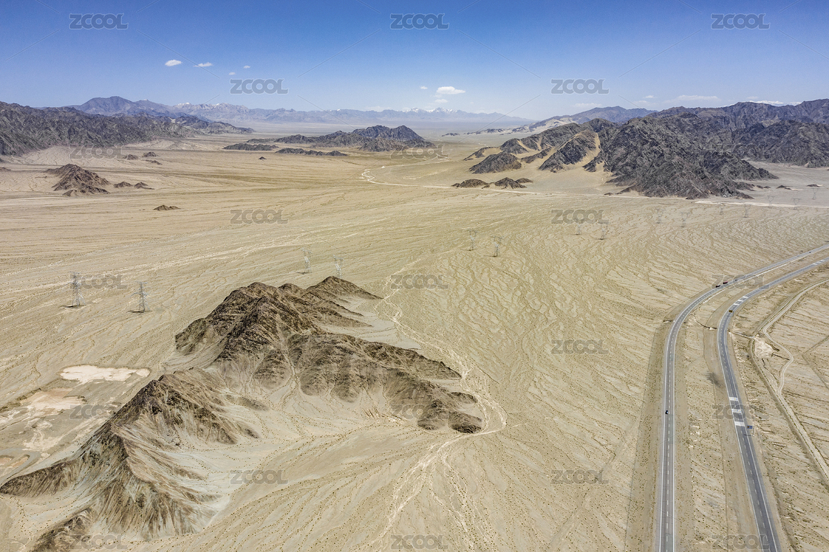 中國青海柴達木盆地315國道戈壁公路（主預覽-7425705） - 未分類 - 站酷設計師zwh98058原創(chuàng)素材 - 站酷ZCOOL