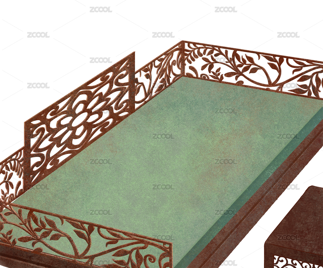 中式復(fù)古傳統(tǒng)臥室房間床鋪床榻對稱鏤空花紋（主預(yù)覽-6532383） - 未分類 - 站酷設(shè)計(jì)師卡樂筠原創(chuàng)素材 - 站酷ZCOOL