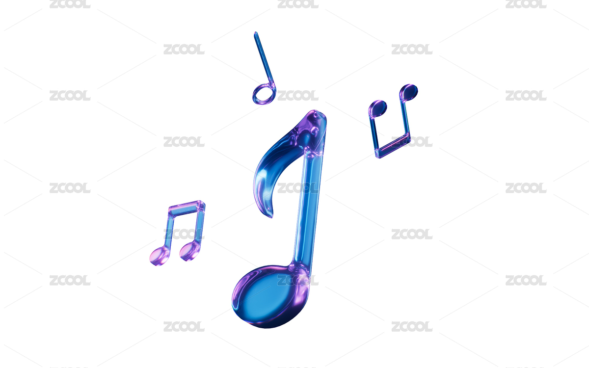 音樂音符與霓虹燈光效果3D渲染（主預(yù)覽-8685443） - 未分類 - 站酷設(shè)計師VinkFan原創(chuàng)素材 - 站酷ZCOOL