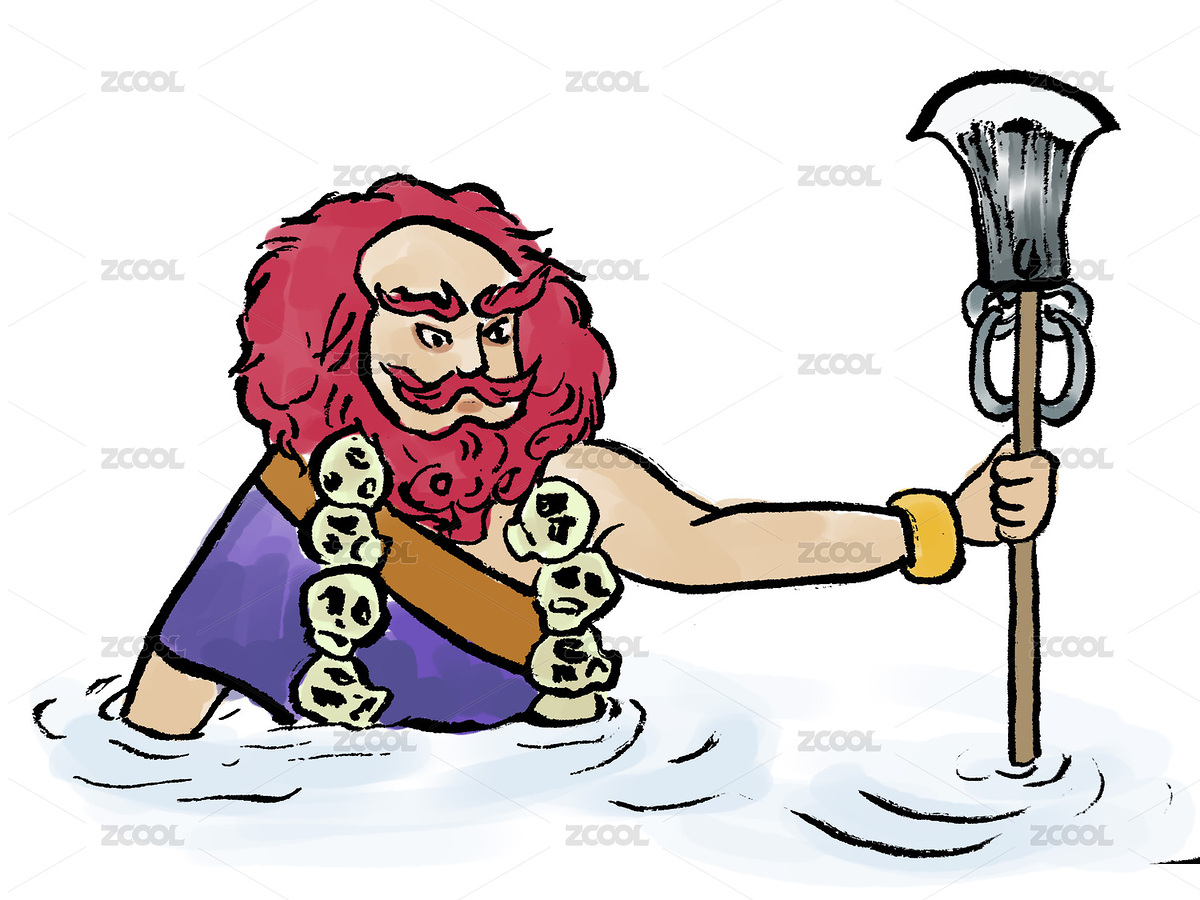 西游记流沙河沙和尚在河里拿着降魔宝杖（主预览-5618042） - 未分类 - 站酷设计师he562998224原创素材 - 站酷ZCOOL