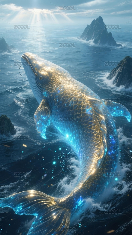 巨鯨奇幻感海洋場景（主預覽-10592516） - 未分類 - 站酷設計師橘貓視覺原創(chuàng)素材 - 站酷ZCOOL